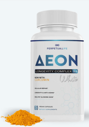 NAD+ NMN Liposomal Anti Aging Supplement Complex AEON White with Curcumin, and AKG
