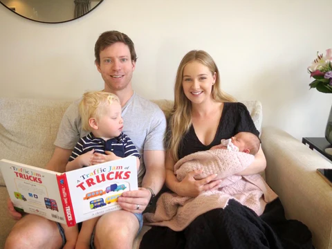 Dr. Stanfield with this family.