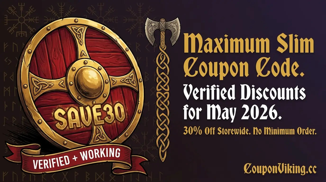 Maximum Slim coupon code SAVE30 featured image showing 30 percent off storewide verified discount