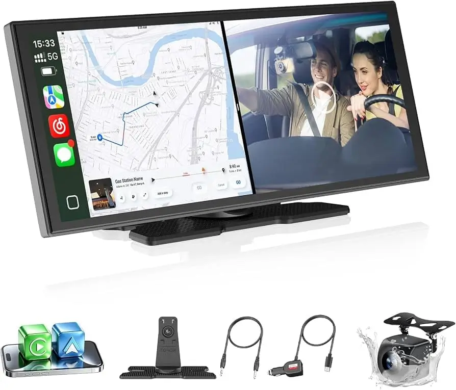 Ottocast 11.4-inch wireless CarPlay screen for a car dashboard